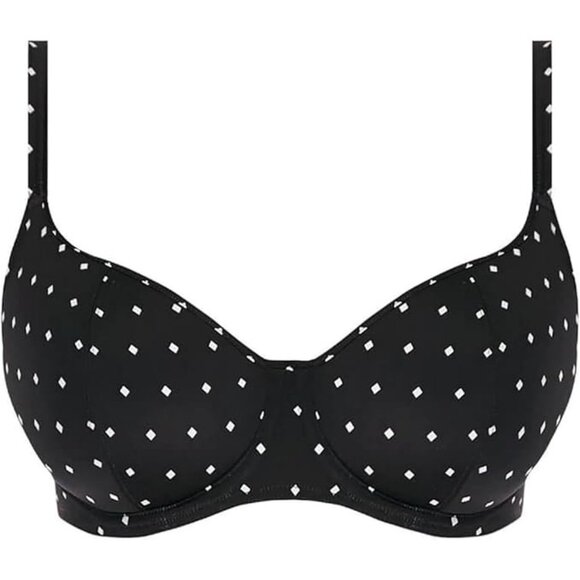 Freya Black and White Polka Dot Bikini Top - Picture 3 of 6